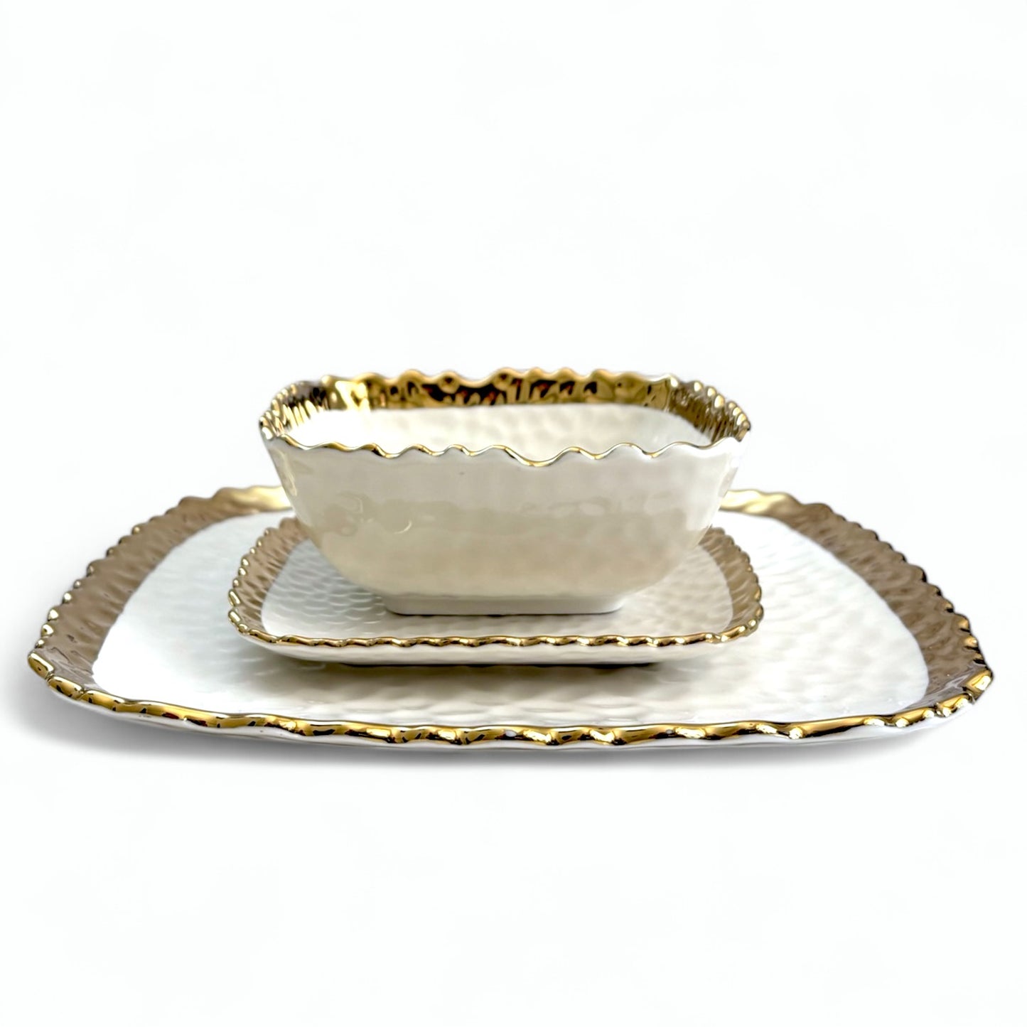 Patti Tallrik - Vit Keramik i 2 Storlekar