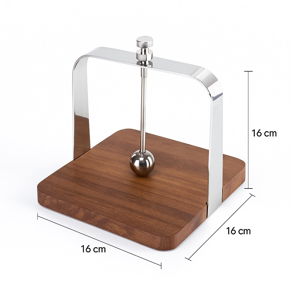Servetthållare i Trä & Rostfritt Stål