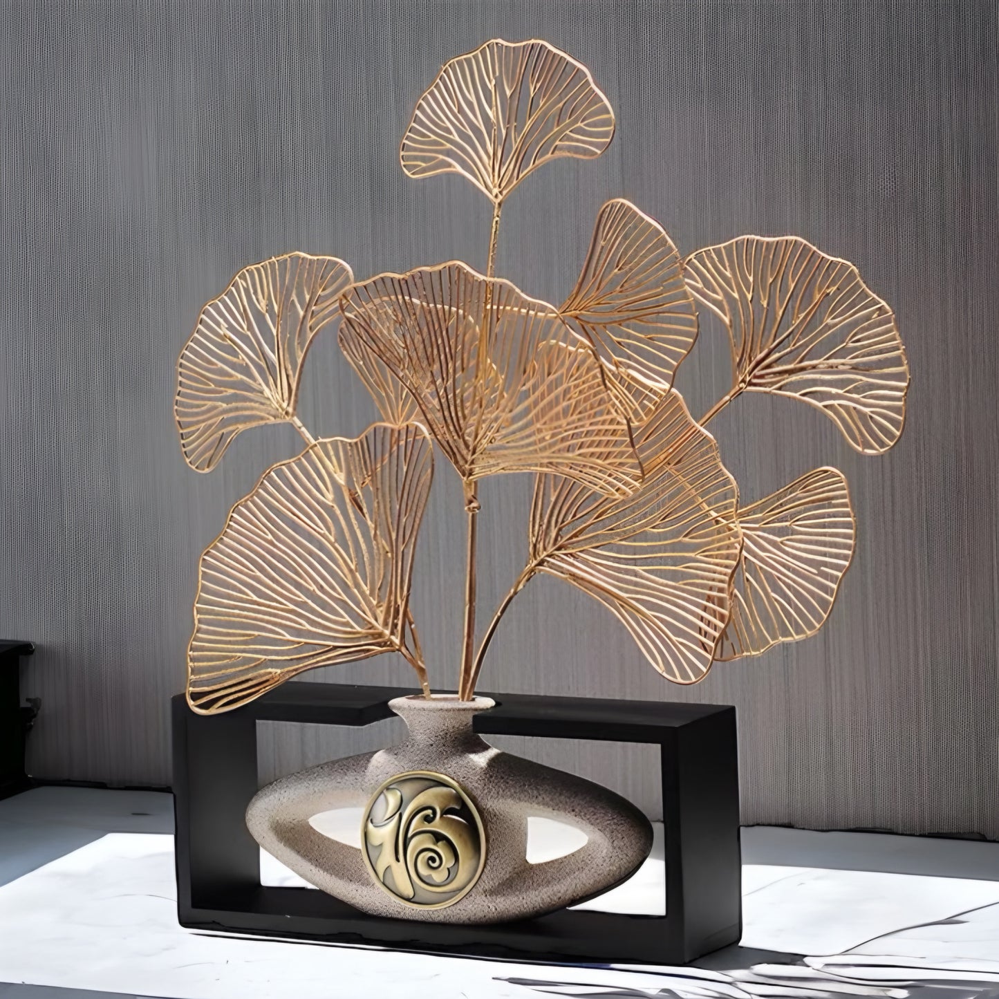 a clock that is on top of a table