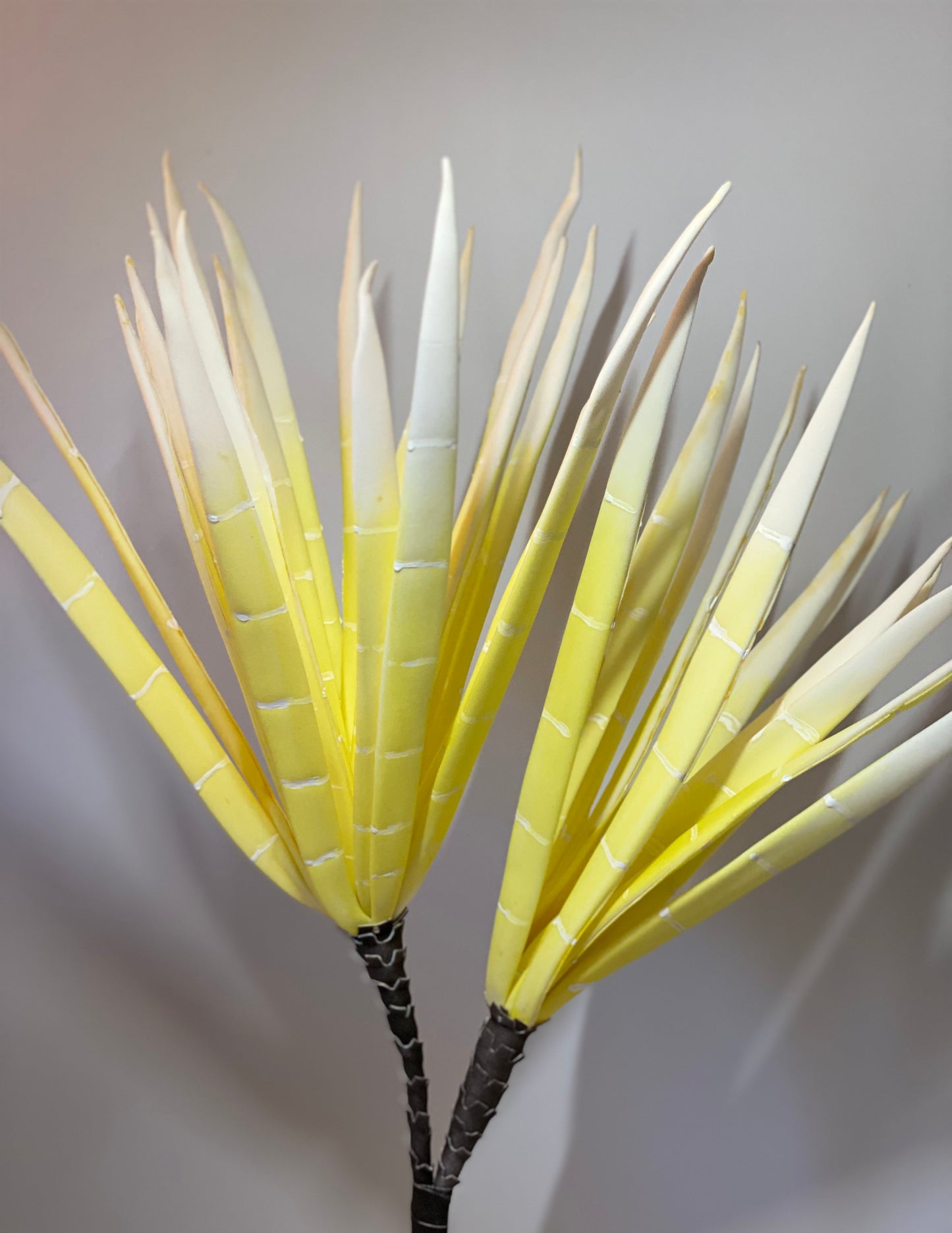 a close up of a yellow flower in a vase