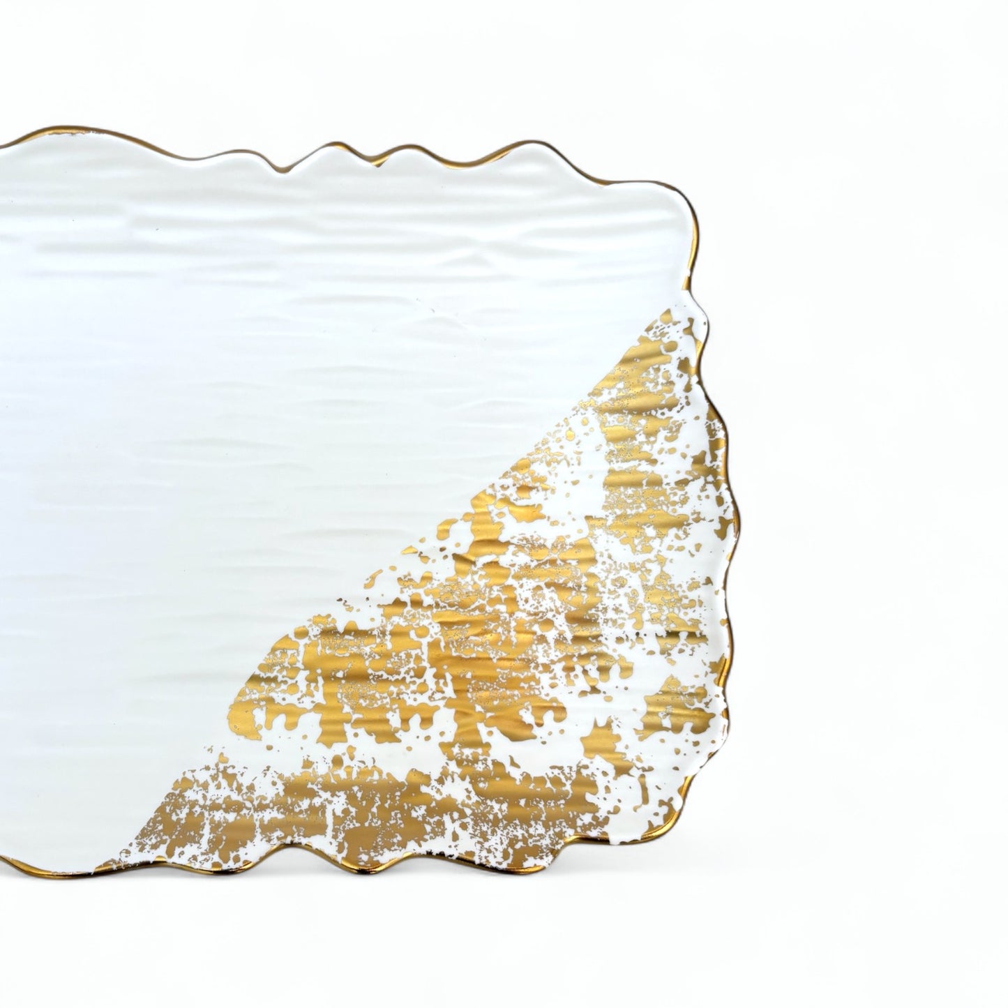 Molly Serveringsfat - 35cm Vit och Guld