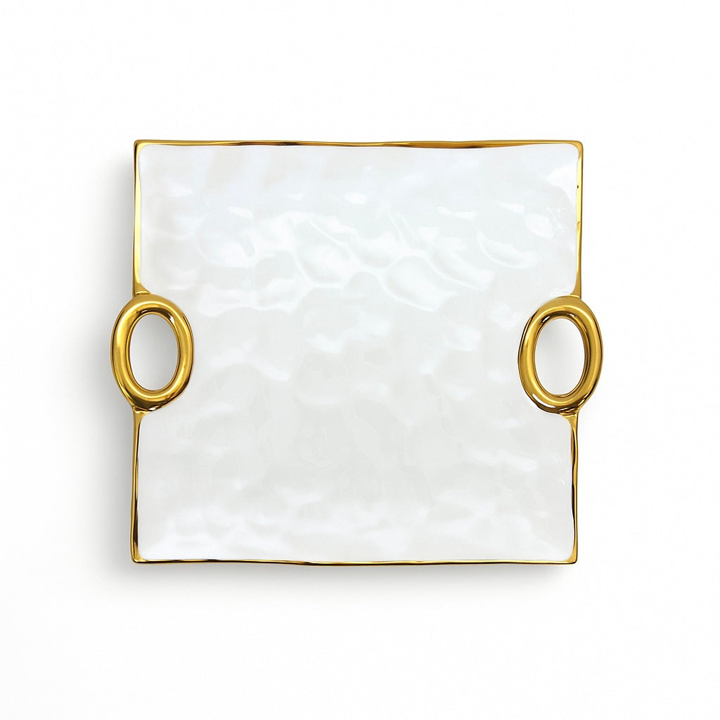 Klara Tallrik – Porslin med Elegant Guldkant (3 Storlekar)