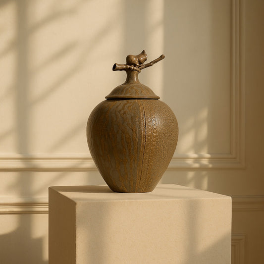 Textured Bronze Urna